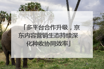 多平台合作升级，京东内容营销生态持续深化种收协同效率