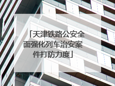 天津铁路公安全面强化列车治安案件打防力度