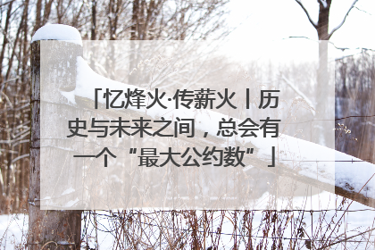 忆烽火·传薪火丨历史与未来之间,总会有一个“最大公约数”