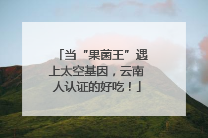 当“果菌王”遇上太空基因，云南人认证的好吃！