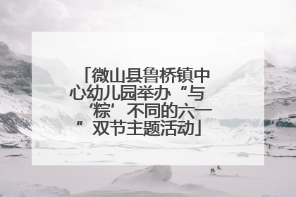 微山县鲁桥镇中心幼儿园举办“与‘粽’不同的六一”双节主题活动