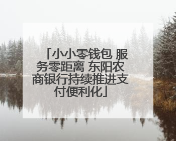 小小零钱包 服务零距离 东阳农商银行持续推进支付便利化