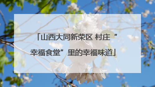 山西大同新荣区 村庄“幸福食堂”里的幸福味道