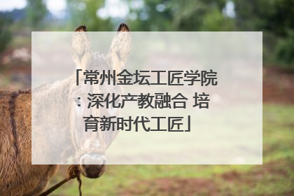 常州金坛工匠学院：深化产教融合 培育新时代工匠