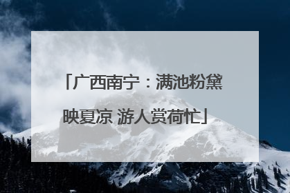 广西南宁：满池粉黛映夏凉 游人赏荷忙
