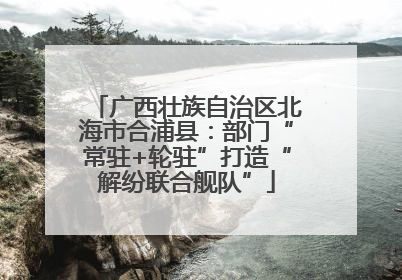 广西壮族自治区北海市合浦县：部门“常驻+轮驻”打造“解纷联合舰队”