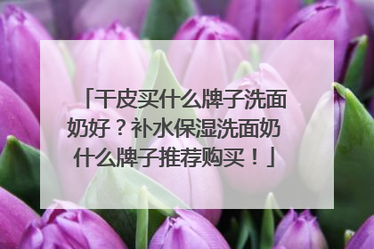 干皮买什么牌子洗面奶好？补水保湿洗面奶什么牌子推荐购买！