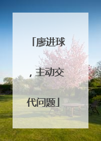 廖进球，主动交代问题