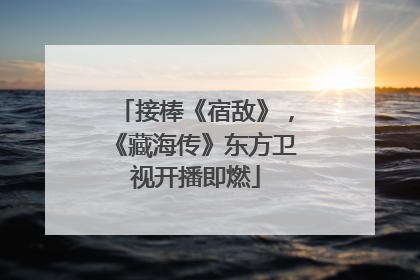 接棒《宿敌》，《藏海传》东方卫视开播即燃