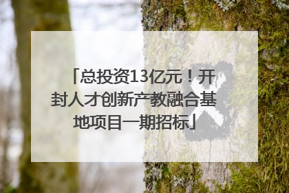 总投资13亿元！开封人才创新产教融合基地项目一期招标