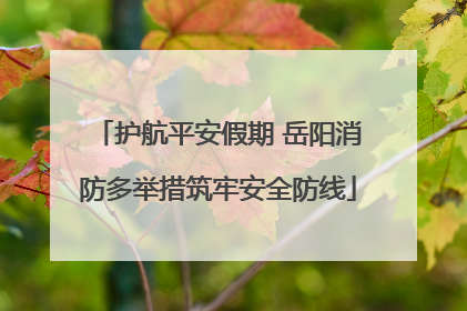 护航平安假期 岳阳消防多举措筑牢安全防线