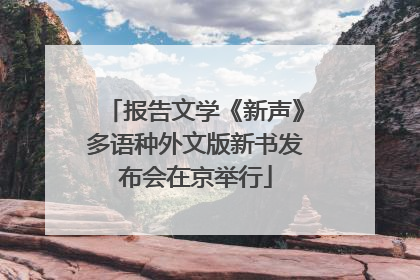 报告文学《新声》多语种外文版新书发布会在京举行