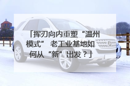 挥刃向内重塑“温州模式” 老工业基地如何从“新”出发？
