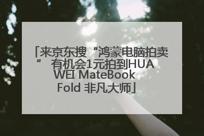 来京东搜“鸿蒙电脑拍卖” 有机会1元拍到HUAWEI MateBook Fold 非凡大师
