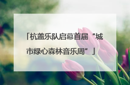 杭盖乐队启幕首届“城市绿心森林音乐周”