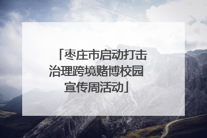 枣庄市启动打击治理跨境赌博校园宣传周活动