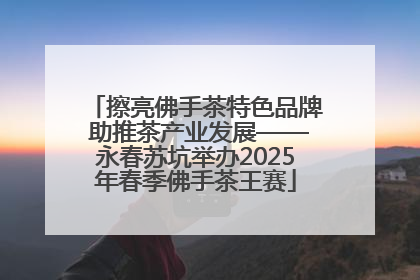 擦亮佛手茶特色品牌 助推茶产业发展——永春苏坑举办2025年春季佛手茶王赛