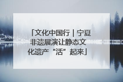 文化中国行｜宁夏 非遗展演让静态文化遗产“活”起来