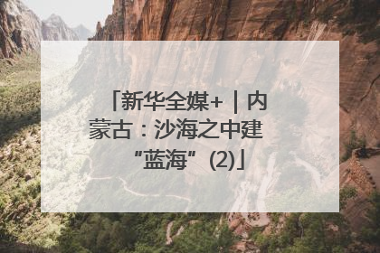 新华全媒+｜内蒙古：沙海之中建“蓝海”(2)