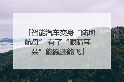 智能汽车变身“陆地航母” 有了“眼睛耳朵”能跑还能飞