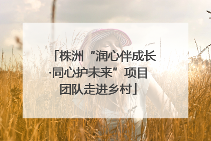 株洲“润心伴成长·同心护未来”项目团队走进乡村