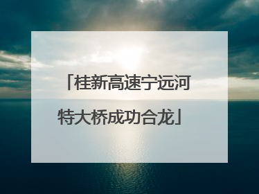 桂新高速宁远河特大桥成功合龙