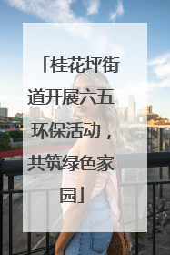 桂花坪街道开展六五环保活动，共筑绿色家园