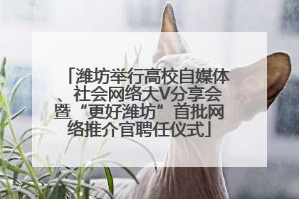 潍坊举行高校自媒体、社会网络大V分享会暨“更好潍坊”首批网络推介官聘任仪式
