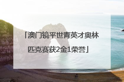澳门镜平世青英才奥林匹克赛获2金1荣誉
