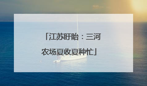 江苏盱眙：三河农场夏收夏种忙