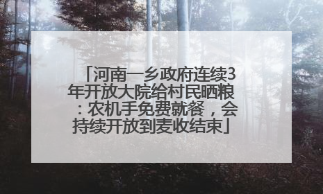 河南一乡政府连续3年开放大院给村民晒粮：农机手免费就餐，会持续开放到麦收结束