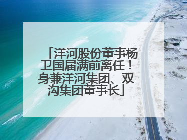 洋河股份董事杨卫国届满前离任！身兼洋河集团、双沟集团董事长