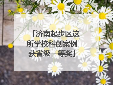 济南起步区这所学校科创案例获省级一等奖