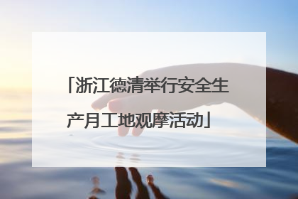 浙江德清举行安全生产月工地观摩活动