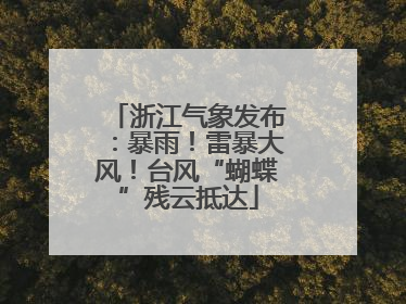 浙江气象发布：暴雨！雷暴大风！台风“蝴蝶”残云抵达