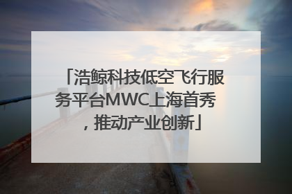 浩鲸科技低空飞行服务平台MWC上海首秀，推动产业创新
