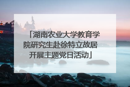湖南农业大学教育学院研究生赴徐特立故居开展主题党日活动