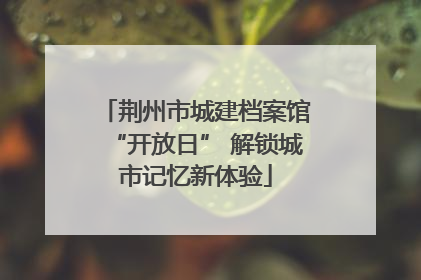 荆州市城建档案馆“开放日” 解锁城市记忆新体验