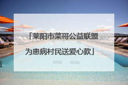 莱阳市菜哥公益联盟为患病村民送爱心款
