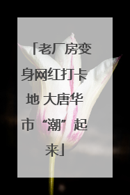 老厂房变身网红打卡地 大唐华市“潮”起来