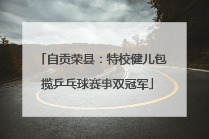 自贡荣县：特校健儿包揽乒乓球赛事双冠军