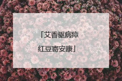 艾香驱病瘴 红豆寄安康