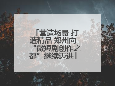 营造场景 打造精品 郑州向“微短剧创作之都”继续迈进