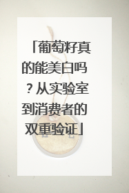 葡萄籽真的能美白吗？从实验室到消费者的双重验证