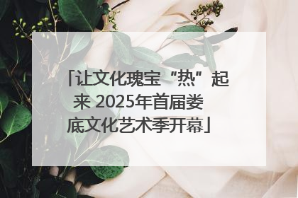 让文化瑰宝“热”起来 2025年首届娄底文化艺术季开幕