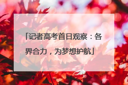 记者高考首日观察：各界合力，为梦想护航