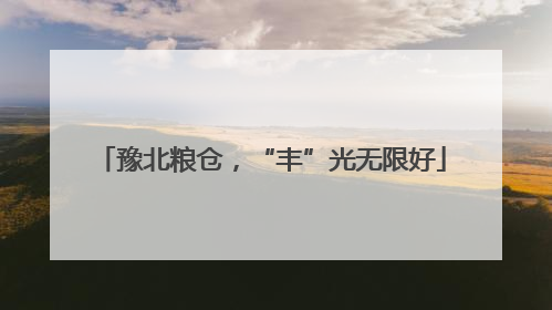 豫北粮仓，“丰”光无限好