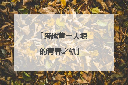 跨越黄土大塬的青春之轨