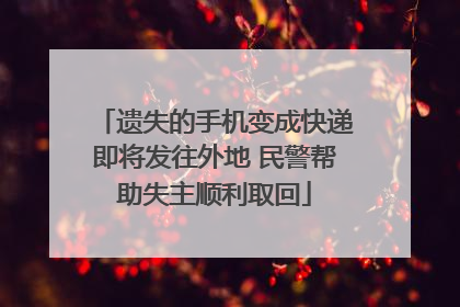 遗失的手机变成快递即将发往外地 民警帮助失主顺利取回
