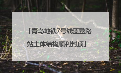 青岛地铁7号线蓝鳌路站主体结构顺利封顶